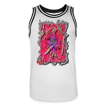 Créateur 2025 T-Shirt ORIGINAL PAUKNER GRNA - Maillot de basket Homme - blanc/noir - Devant - AI Model Male 185 dark (185cm)