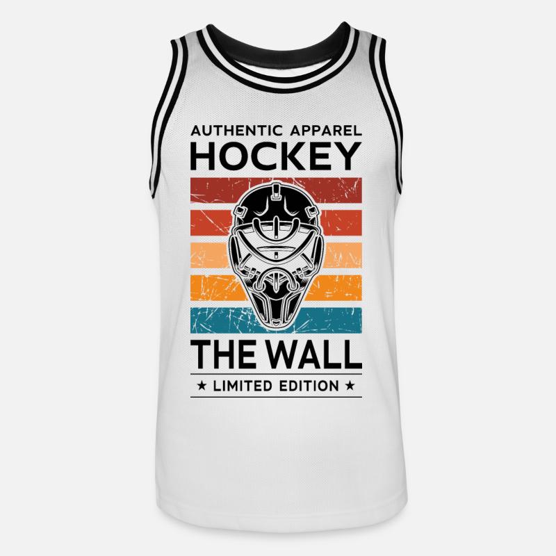 Hockey the Wall - Men's Basketball Jersey - white/black