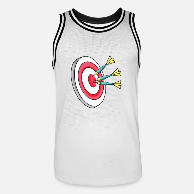 Freccette Dartboard Dart - Maglia da basket per uomo - bianco/nero