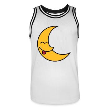 Funny Moon - Maillot de basket Homme - blanc/noir - Devant - AI Model Male 185 dark (185cm)