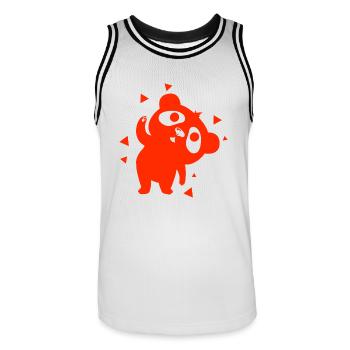 Ours - Panda Forêt Nature Liberté Sauvage - Maillot de basket Homme - blanc/noir - Devant - AI Model Male 185 dark (185cm)