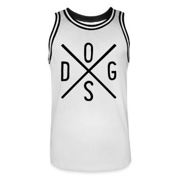 Chien - Maillot de basket Homme - blanc/noir - Devant - AI Model Male 185 dark (185cm)