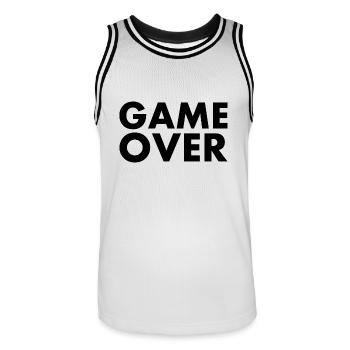 Game over - Maillot de basket Homme - blanc/noir - Devant - AI Model Male 185 dark (185cm)