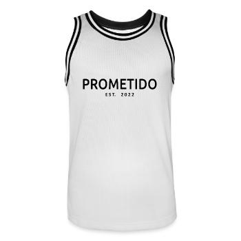 Prometido Est. 2022 Verlobter Verlobter Verlobungsbräutigam zu werden - Männer Basketball-Trikot - Weiß/Schwarz - Vorne - AI Model Male 185 dark (185cm)