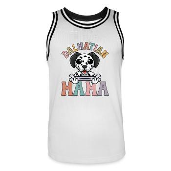 Maman dalmate - Maillot de basket Homme - blanc/noir - Devant - AI Model Male 185 dark (185cm)