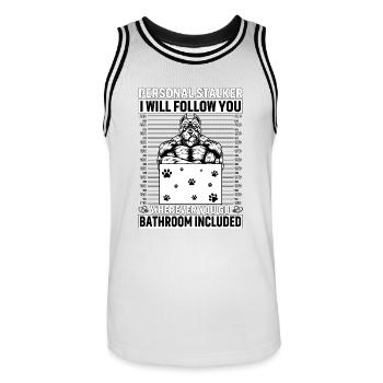 Pitbull Personal Stalker - Maillot de basket Homme - blanc/noir - Devant - AI Model Male 185 dark (185cm)