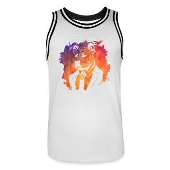 Pitbull - Maillot de basket Homme - blanc/noir - Devant - AI Model Male 185 dark (185cm)