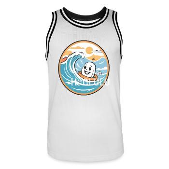 Honolulu Hawaii USA Geschenk Geschenkidee - Männer Basketball-Trikot - Weiß/Schwarz - Vorne - AI Model Male 185 dark (185cm)