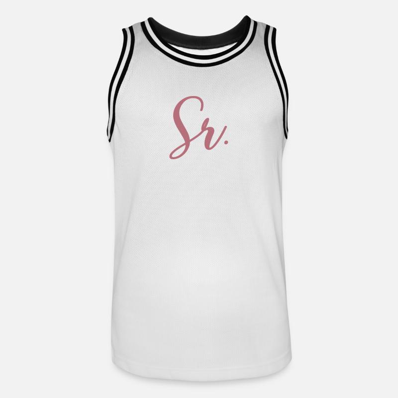 Sr. Verlobungsgeschenk Bräutigam wird Hochzeitsfeier - Männer Basketball-Trikot - Weiß/Schwarz