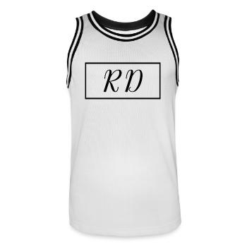 RD Registered Dietitian Proud Graduated Dietitian - Men's Basketball Jersey - white/black - Front - AI Model Male 185 dark (185cm)