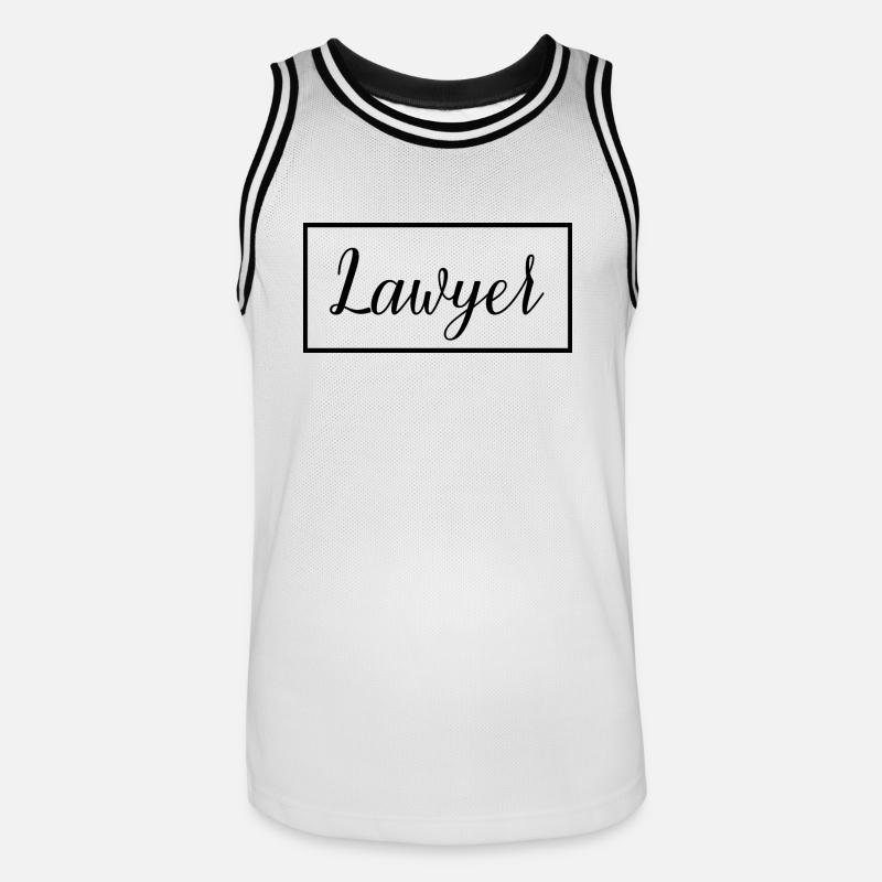 Rechtsanwalt stolzer Absolvent der Anwaltsschule - Männer Basketball-Trikot - Weiß/Schwarz
