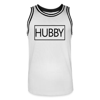 Ehemann Matching Paar Verlobung Hochzeit Flitterwochen - Männer Basketball-Trikot - Weiß/Schwarz - Vorne - AI Model Male 185 dark (185cm)