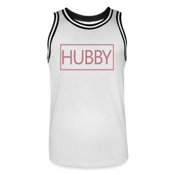 Ehemann Matching Verlobung Hochzeit Flitterwochen - Männer Basketball-Trikot - Weiß/Schwarz - Vorne - AI Model Male 185 dark (185cm)