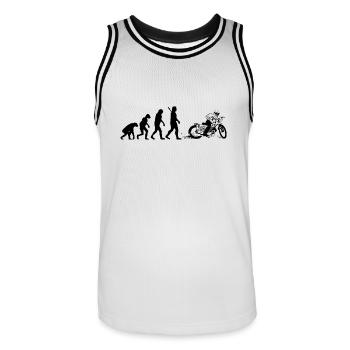Speedway - Men's Basketball Jersey - white/black - Front - AI Model Male 185 dark (185cm)