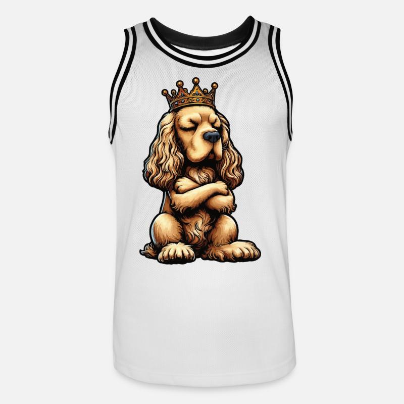 Cocker Spaniel Cockerhund Cocker Spaniel Besitzer - Männer Basketball-Trikot - Weiß/Schwarz