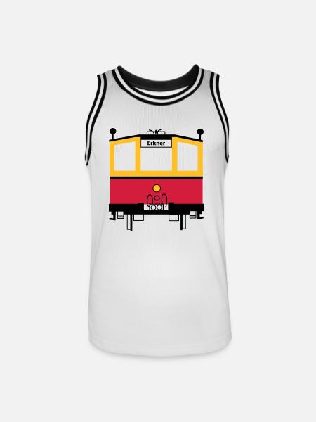 S-Bahn - Männer Basketball-Trikot - Weiß/Schwarz