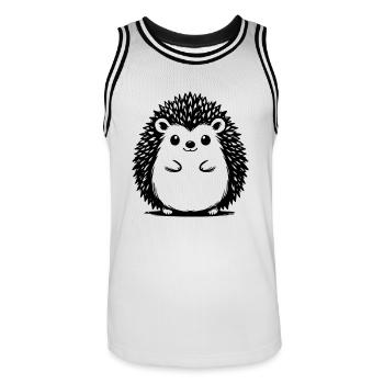 Hérisson - Maillot de basket Homme - blanc/noir - Devant - AI Model Male 185 dark (185cm)