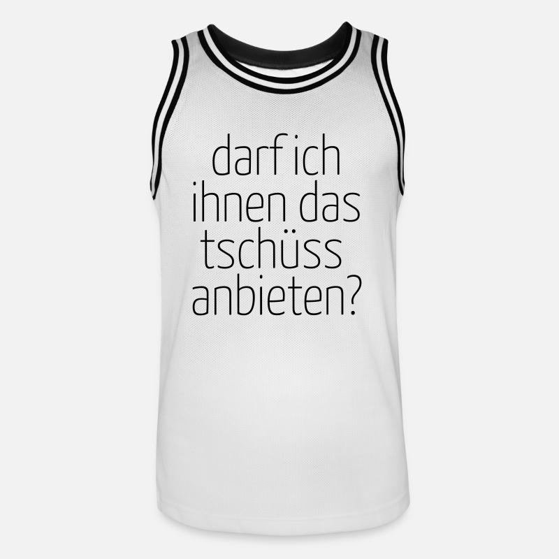 darfichihnedastschüssoffer - Maillot de basket Homme - blanc/noir