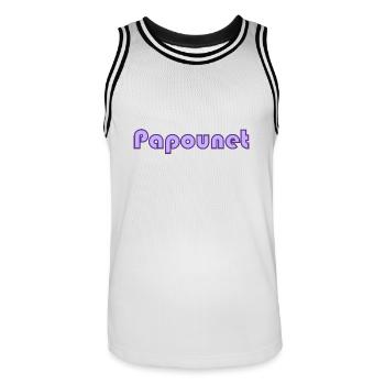 BONNE FÊTE PAPA. PAPA. FÊTE DES PÈRES. PÈRE - Maillot de basket Homme - blanc/noir - Devant - AI Model Male 185 dark (185cm)