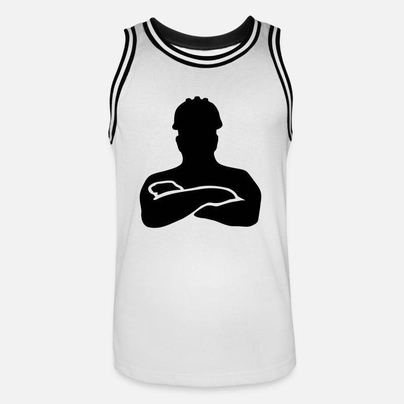 chef - Männer Basketball-Trikot - Weiß/Schwarz