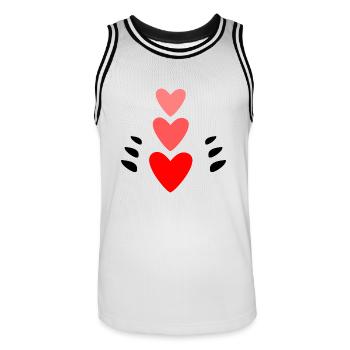 JAHRESTAG. ALLES GUTE ZUM GEBURTSTAG. ALLES GUTE ZUM GEBURTSTAG. - Männer Basketball-Trikot - Weiß/Schwarz - Vorne - AI Model Male 185 dark (185cm)