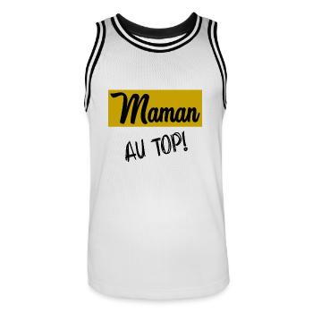 GRANNY. MOTHER'S DAY - Men's Basketball Jersey - white/black - Front - AI Model Male 185 dark (185cm)