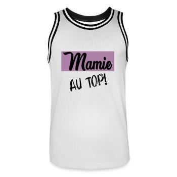 Alles Gute zum Geburtstag Oma - Männer Basketball-Trikot - Weiß/Schwarz - Vorne - AI Model Male 185 dark (185cm)