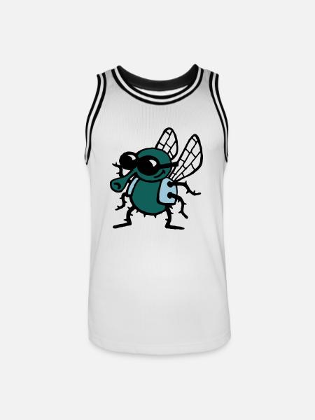 cool_fly_3c_white - Men's Basketball Jersey - white/black