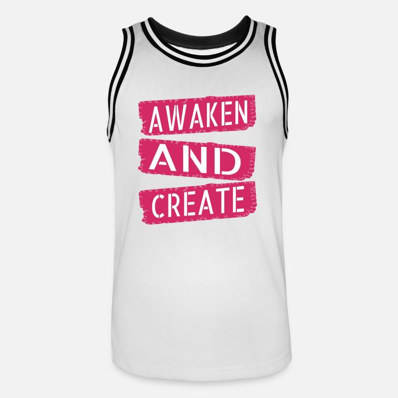 fostering creativity innovative ideas - Männer Basketball-Trikot - Weiß/Schwarz