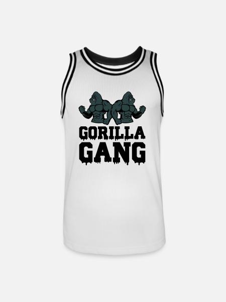 Gorilla Gang - Men's Basketball Jersey - white/black