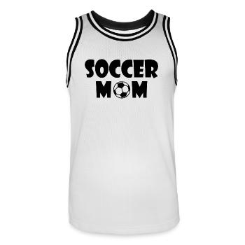 Soccer mom - Männer Basketball-Trikot - Weiß/Schwarz - Vorne - AI Model Male 185 dark (185cm)
