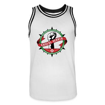 Euskal Herria - Maillot de basket Homme - blanc/noir - Devant - AI Model Male 185 dark (185cm)