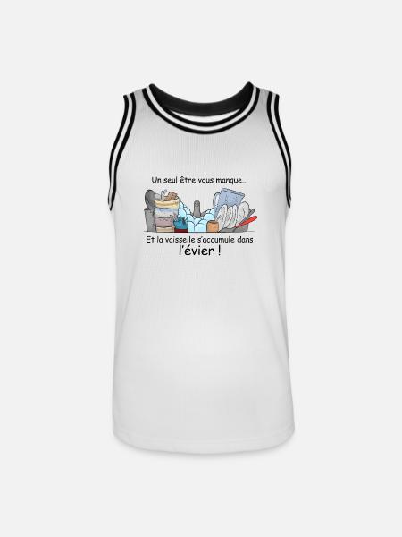 Eine fehlen .... - Männer Basketball-Trikot - Weiß/Schwarz
