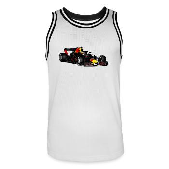 Racecar - Männer Basketball-Trikot - Weiß/Schwarz - Vorne - AI Model Male 185 dark (185cm)