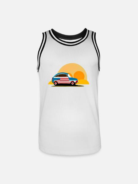 into the sunset - Men's Basketball Jersey - white/black