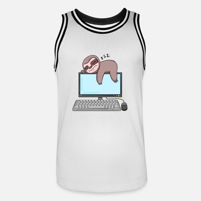 Computer Nerd Programmierer Geschenk - Männer Basketball-Trikot - Weiß/Schwarz