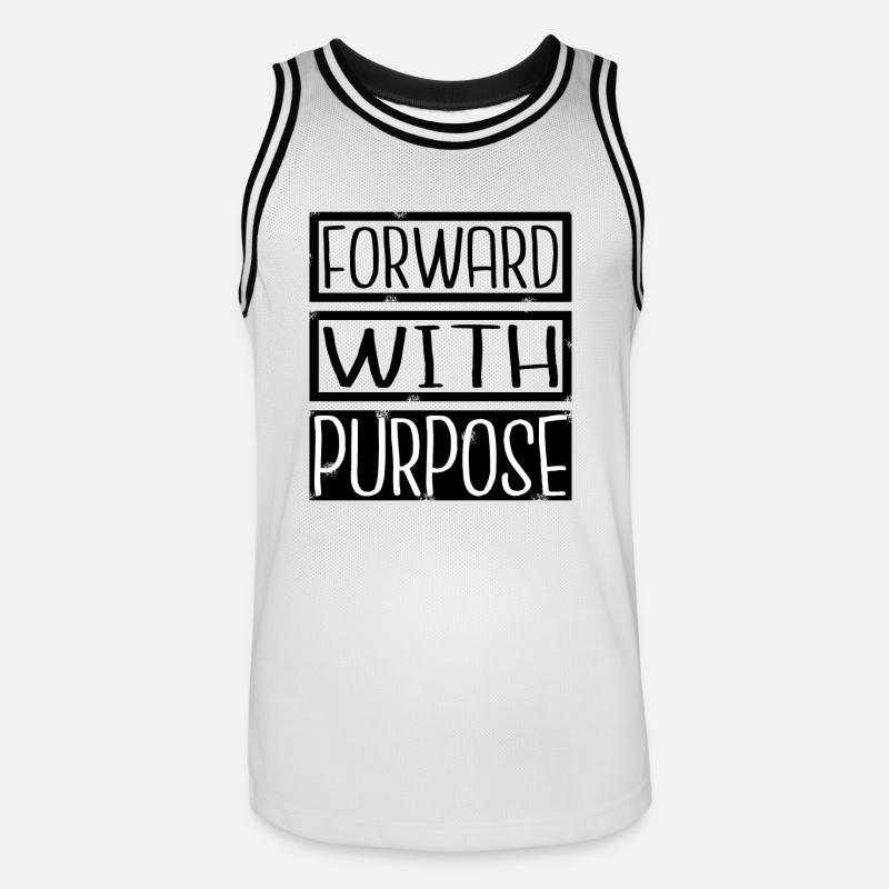 progress growth change development enthusiasm - Männer Basketball-Trikot - Weiß/Schwarz