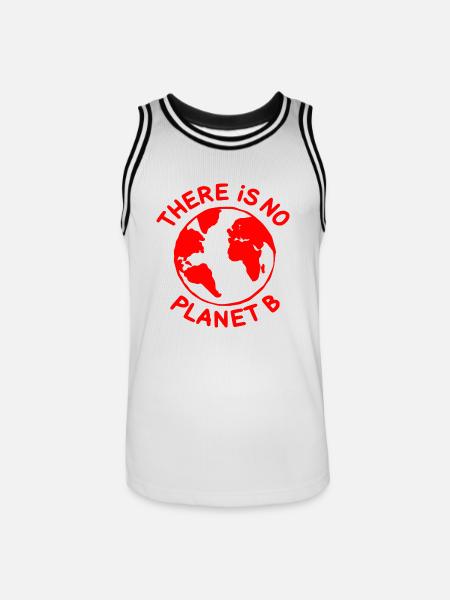 There is no planet B - Men's Basketball Jersey - white/black
