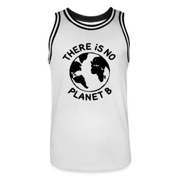 There is no planet B - Maillot de basket Homme - blanc/noir - Devant - AI Model Male 185 dark (185cm)