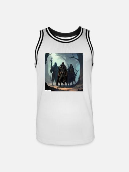 Friends of ancient fantasy - Men's Basketball Jersey - white/black