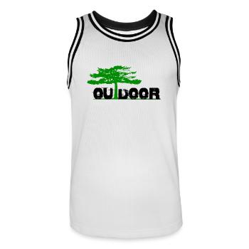 Outdoor Baum - Männer Basketball-Trikot - Weiß/Schwarz - Vorne - AI Model Male 185 dark (185cm)