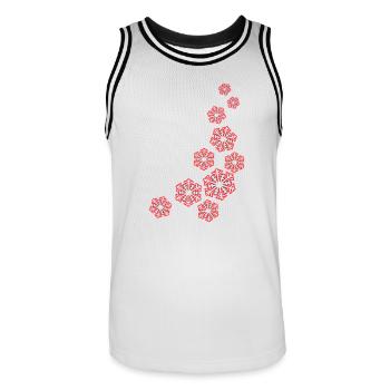 snowflakes - Men's Basketball Jersey - white/black - Front - AI Model Male 185 dark (185cm)