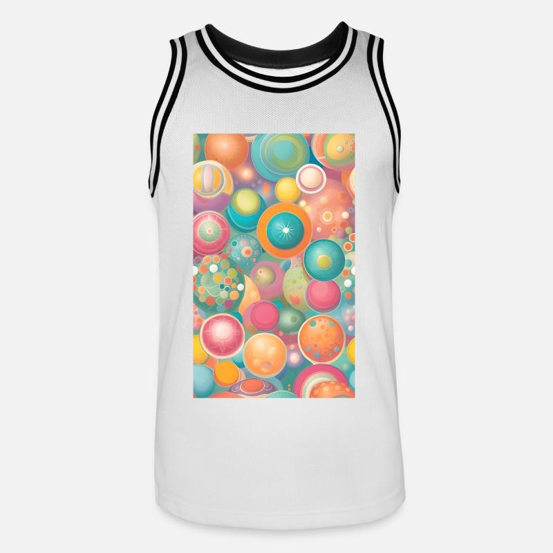 Mild circles & forms - Men's Basketball Jersey - white/black