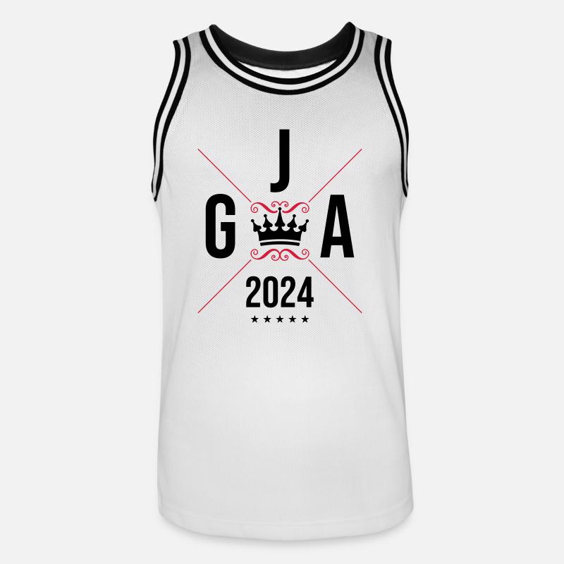Jga 2024 Junggesellenabschied - Männer Basketball-Trikot - Weiß/Schwarz