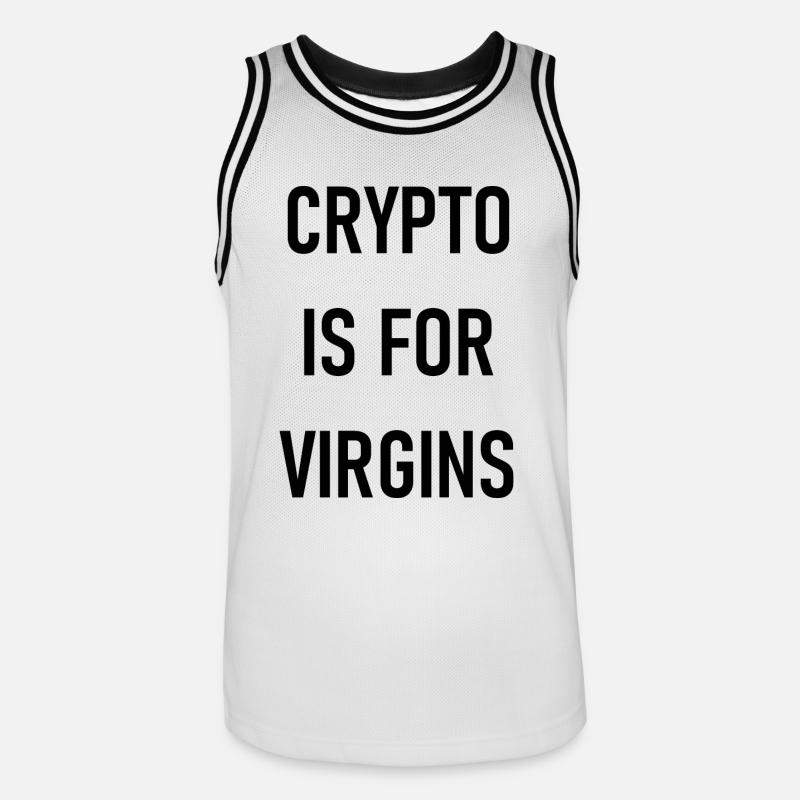 Crypto Is For Virgins Graphique - Maillot de basket Homme - blanc/noir