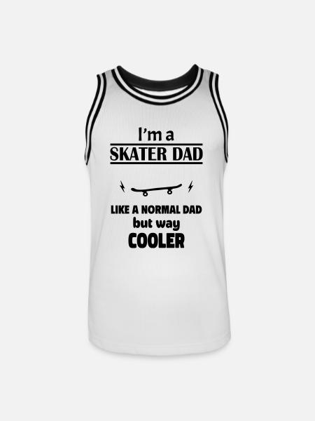 I'm a skater dad - Men's Basketball Jersey - white/black
