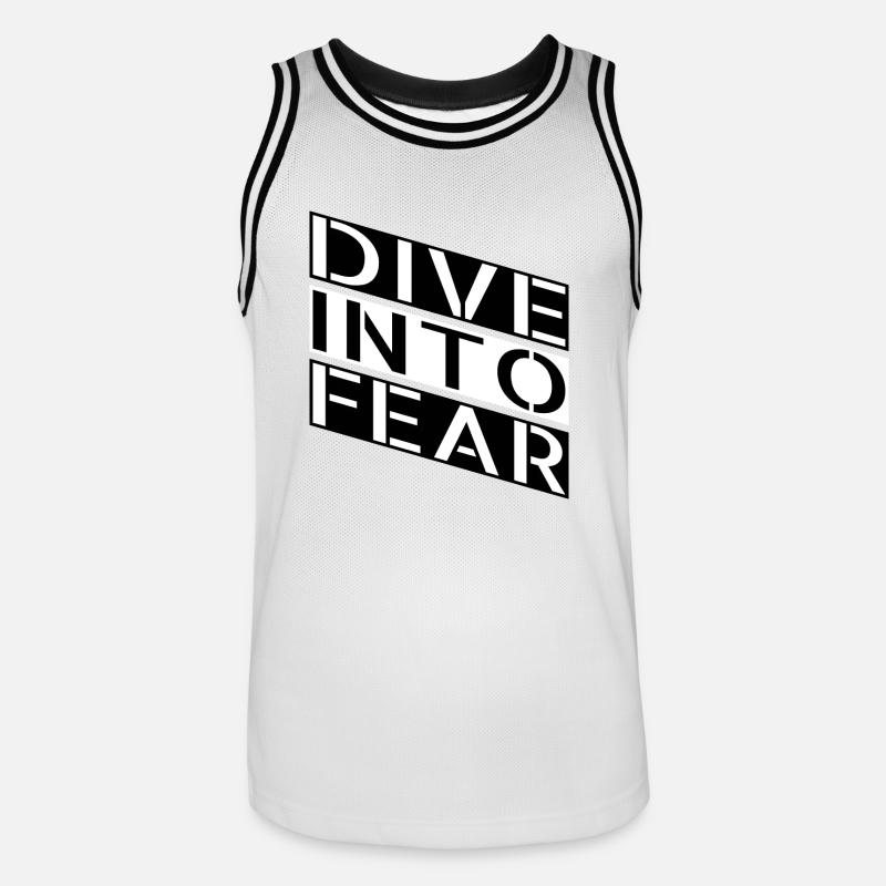 courage bday bungee jumping techniques - Männer Basketball-Trikot - Weiß/Schwarz