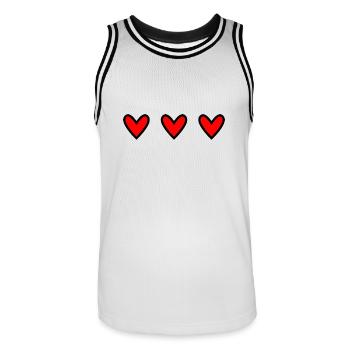 HAPPY BIRTHDAY. JOYEUX ANNIVERSAIRE. ANNIVERSAIRE. - Maillot de basket Homme - blanc/noir - Devant - AI Model Male 185 dark (185cm)