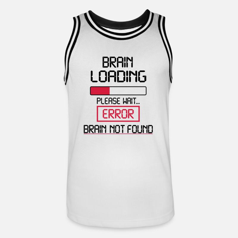 brain loading error - Männer Basketball-Trikot - Weiß/Schwarz