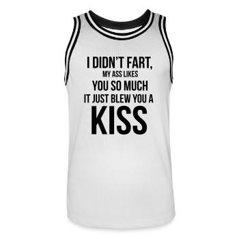 Fart - Men's Basketball Jersey - white/black - Front - AI Model Male 185 dark (185cm)
